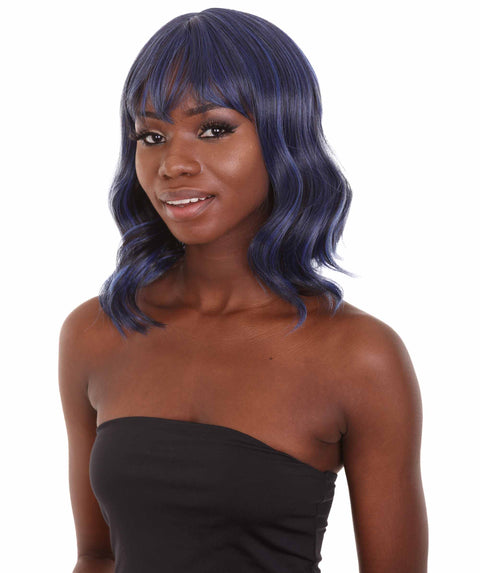 Adults Women Shoulder Length Wavy Wigs | Multicolor Options Cosplay Wigs | Premium Breathable Capless Cap