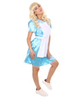 HPO Adult Women's Fantasy Animation Lost Princess Costume , Blue and White Cosplay Costume