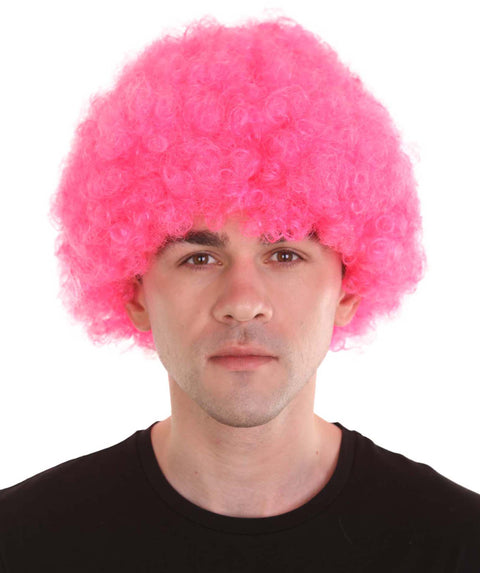 Pink Unisex Afro Wig | Jumbo Super Size Curly Wig