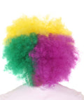 Carnival Mardi Gras Tri-Color Afro Style Wig