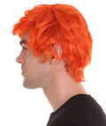 Ginger Tony Mens Wig | Orange Cosplay Halloween Wig | Premium Breathable Capless Cap