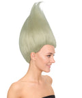 Troll World Tour | Women's Blonde Straight Spiked Troll Wig | Premium Breathable Capless Cap