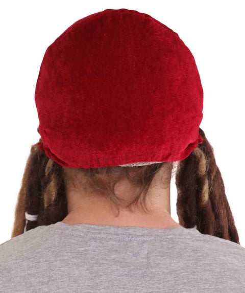 Pirate Pete Mens Wig | Cosplay Halloween Wig With Red Cap