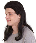 80's Mullet Black Wig | Retro Halloween Wig | Premium Breathable Capless Cap