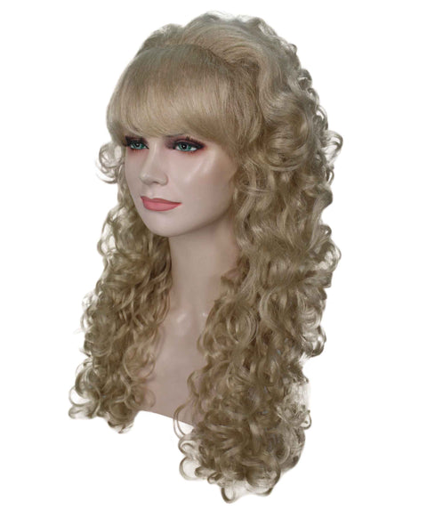 Adult Women's Blonde Color Curly Medium Length Trendy Wig