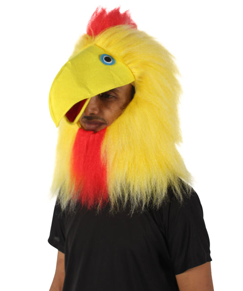 Yellow and Red Chicken Mask
