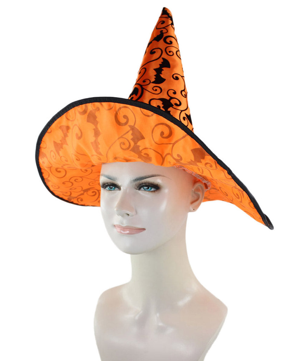 Buy Orange Witch Hat for Adults Women | HPO - HalloweenPartyOnline