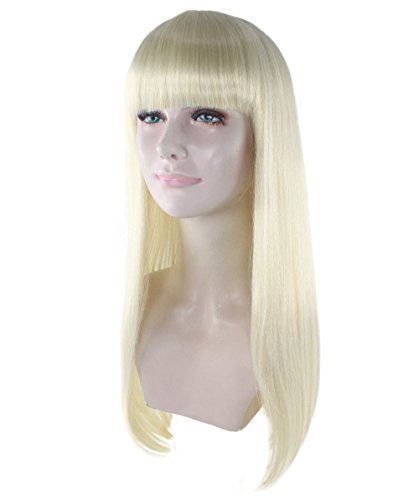 Adult Women's Long Bob Wig, Blonde | Premium Breathable Capless Cap