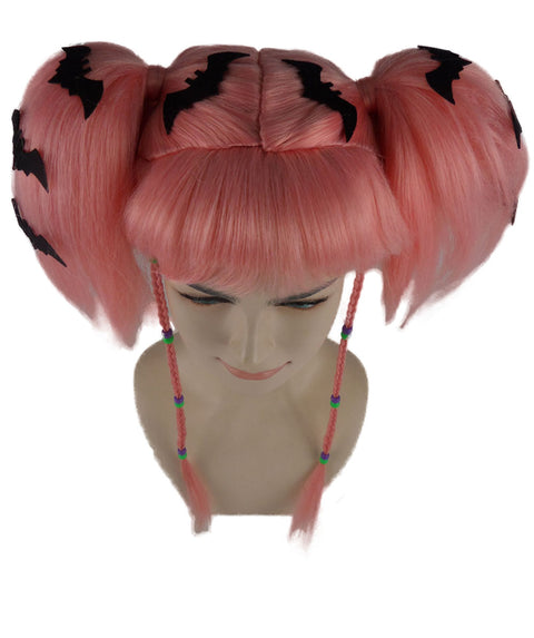 Coral Bat Angel Pink  Wig