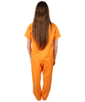 Adult Women's Prisoner Uniform Costume | Orange Cosplay Costume