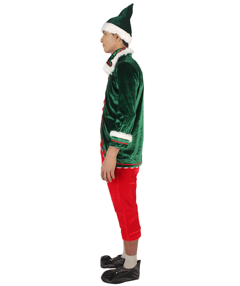 Deluxe Santa Santa's helper Costume | - HalloweenPartyOnline