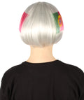 Women’s Flag-themed Short Bob Wig with Bangs for Sporting Events
