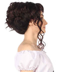 Swept Up Step SIster | Women's Brown Color Curly Shoulder Length Trendy Swept Up Step SIster Wig