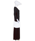 Adult Women's Dress Handmaid Costume with Bag and Bonnet | Black Cosplay Costume