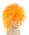 80'S Adult Men Rockstars punk Style Orange Wig