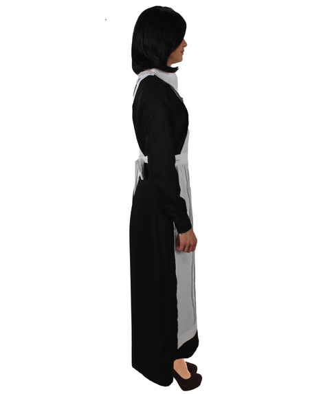 Women’s 55” Long Black and White Anime Movie Maid Costume
