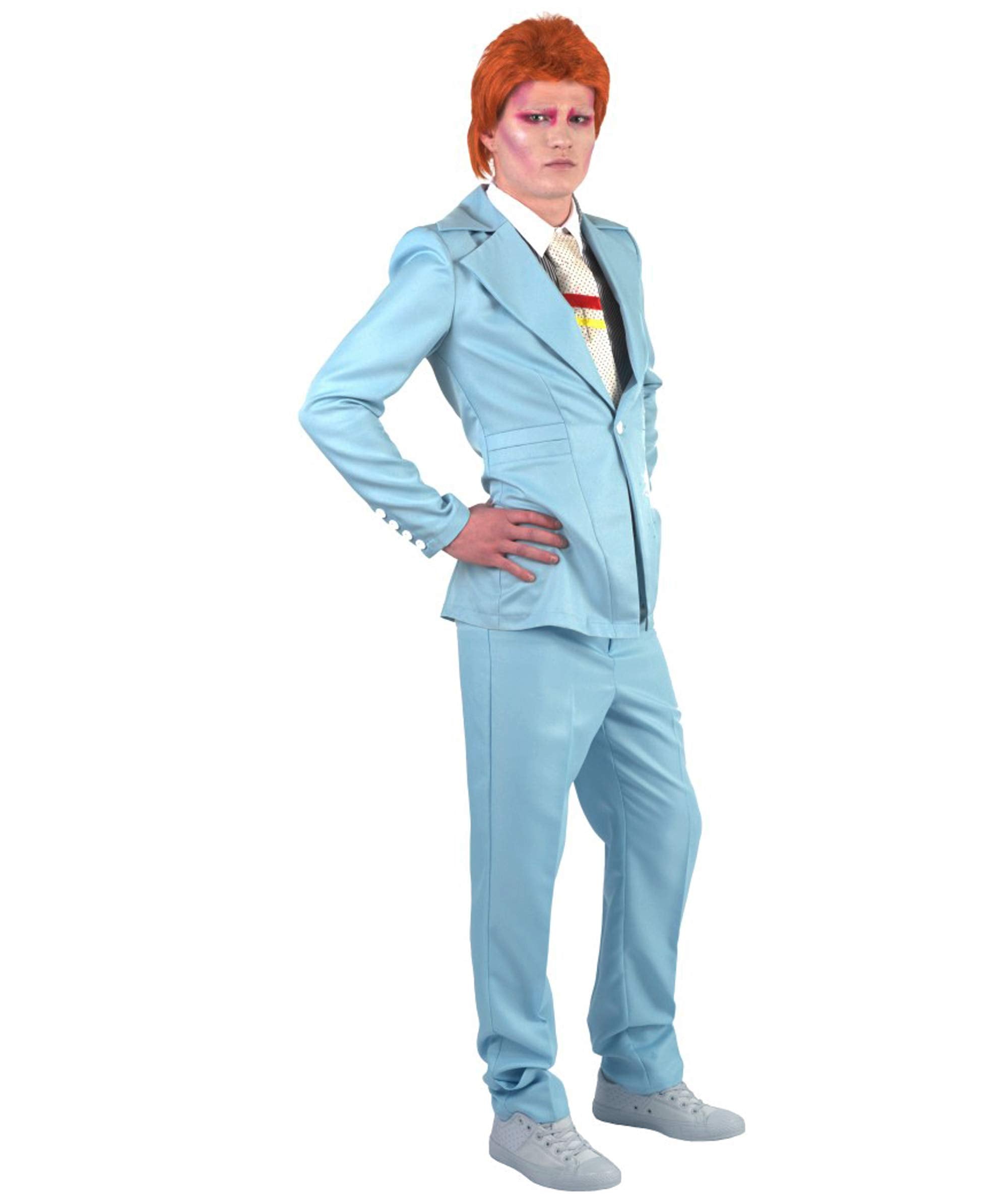70's Rock Star Suit Costume with Dickie and Tie | Premium Halloween Costume  | Multiple Color Options