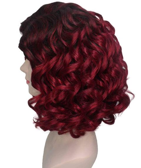 Women's Red Color Curly 