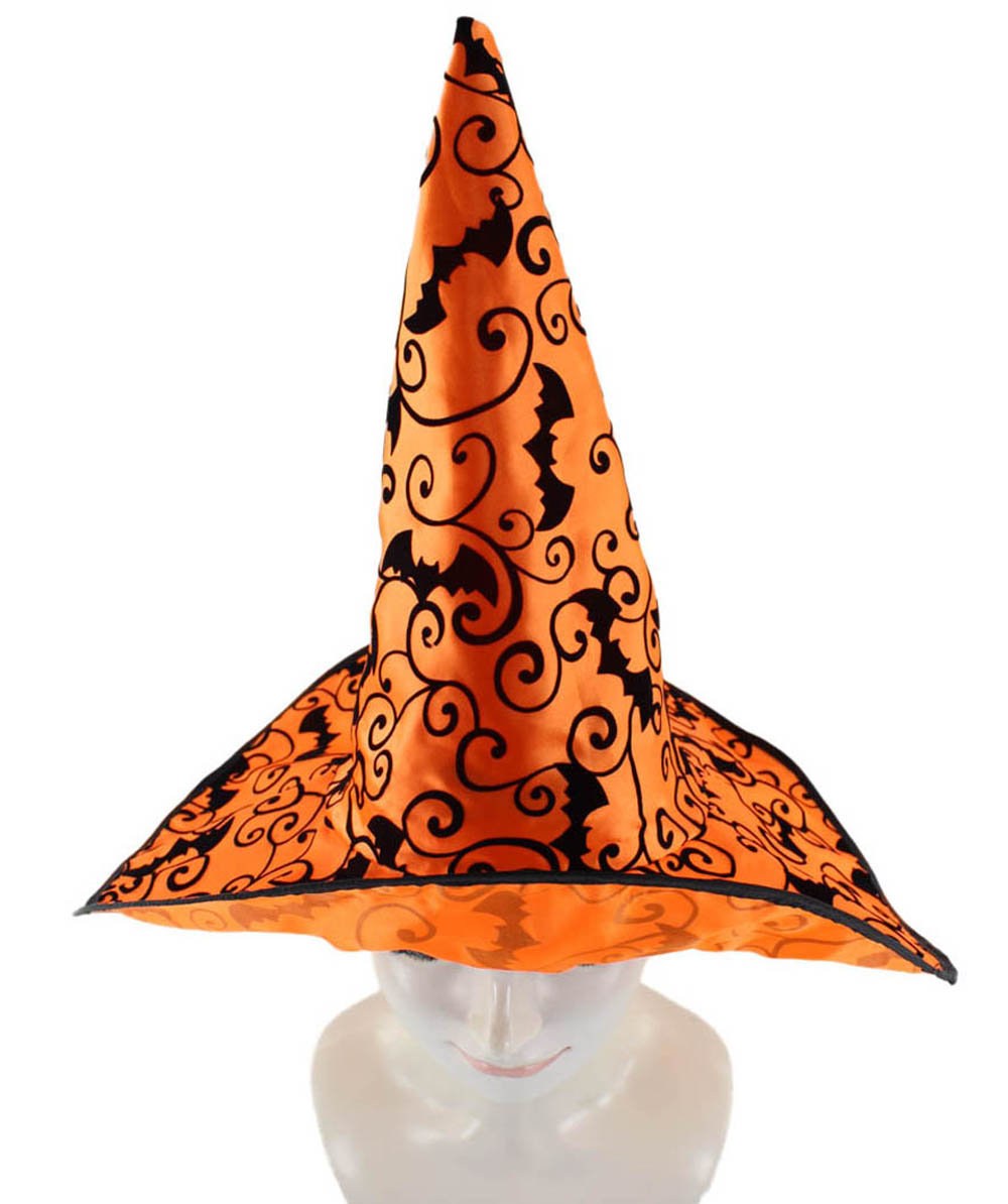 Buy Orange Witch Hat for Adults Women | HPO - HalloweenPartyOnline