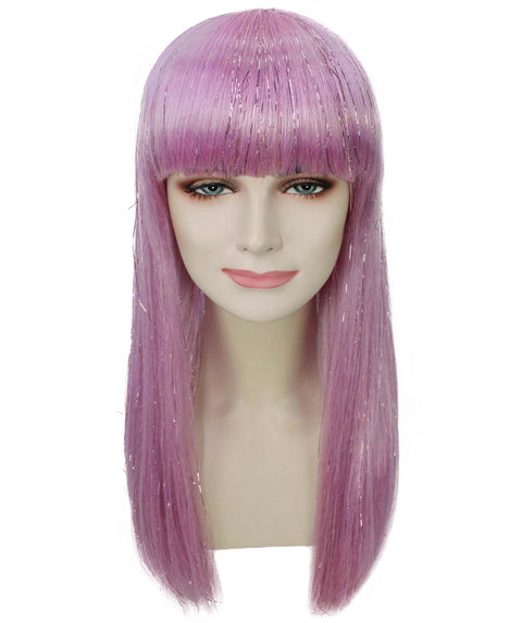 Tinsel Long Pink Wig