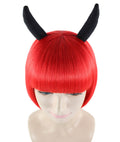 Red Devil Wig with Horns