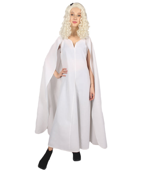 Adult Women's Queen Costume | White Cosplay Costume