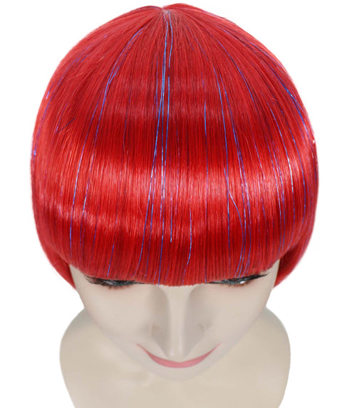 Red Bob with Tinsel wig