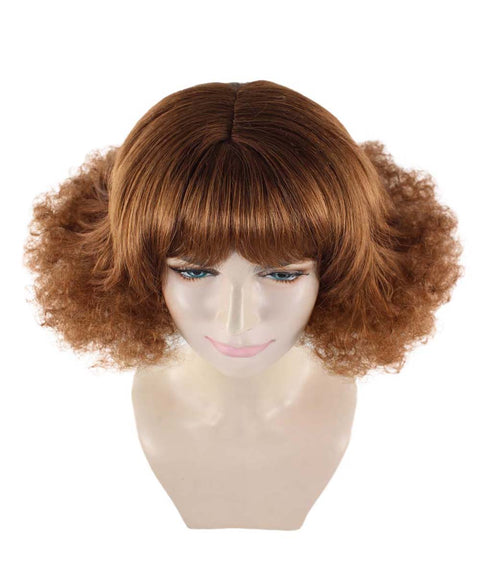 1920'S hollywood starlet women brown wig from upper side