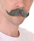Men's Handlebar Style Moustache Set | Gray Cosplay Facial Hair
