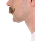 Men's Handlebar Style mustache Set | Brown Cosplay Facial Hair