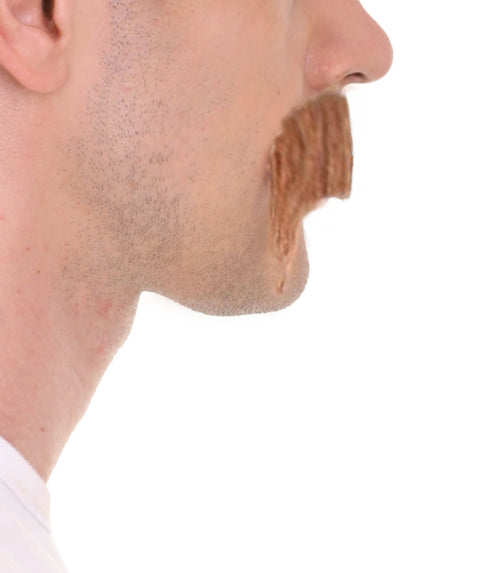 Men's Horseshoe Human Hair Mustache Styles | Facial Hair Multiple Colors Option | HPO