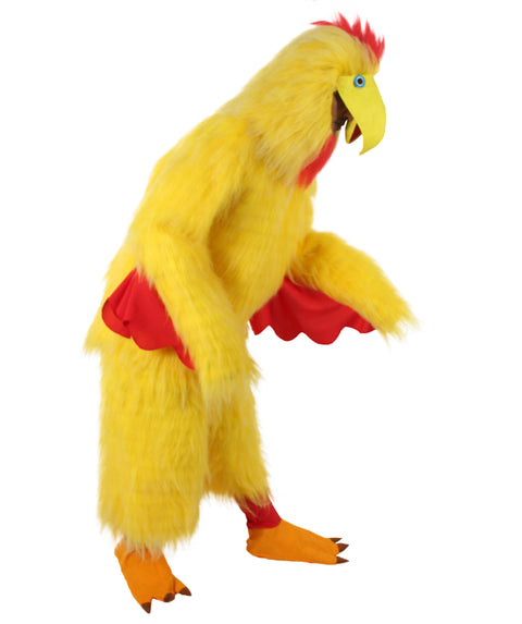 Yellow and Red Chicken Costume with Mask 
