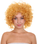 Adult Orphan Movie Character Wig , Curly Goden Head Halloween Wig , Premium Breathable Capless Cap