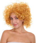 Adult Orphan Movie Character Wig , Curly Goden Head Halloween Wig , Premium Breathable Capless Cap