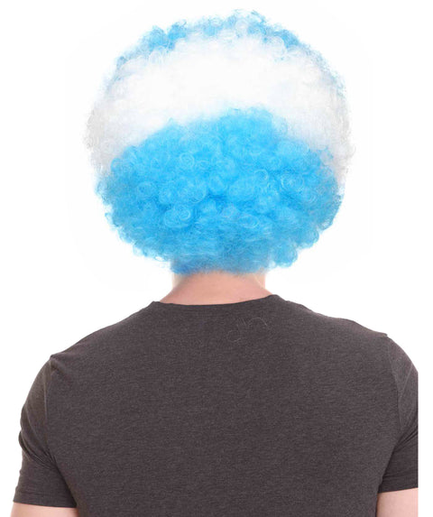 sky blue afro wig