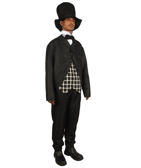 Adult Men's Actor Costume | Black & White Halloween Costume