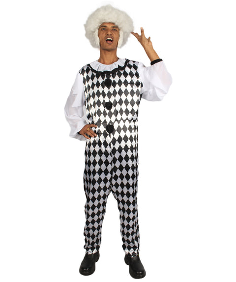 black and white clown outfit