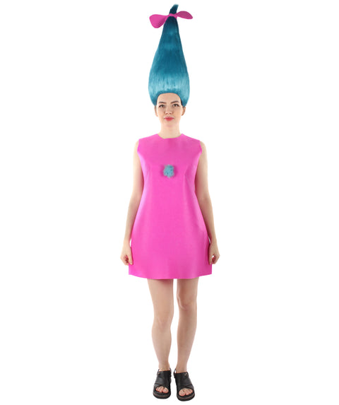 DJ Troll Costume | Pink with Blue Ball Costume
