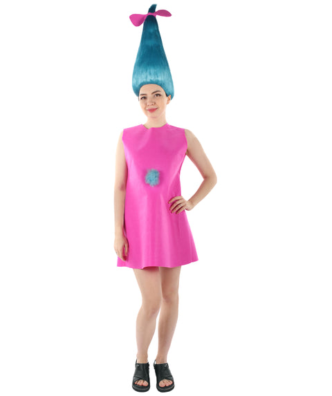 DJ Troll Costume | Pink with Blue Ball Costume