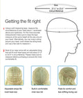 51's Curly Womens Wig, Mesurment guide