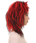 Diabolist Black and Red Style Wig | Super Curly Character Cosplay Halloween Wig | Premium Breathable Capless Cap