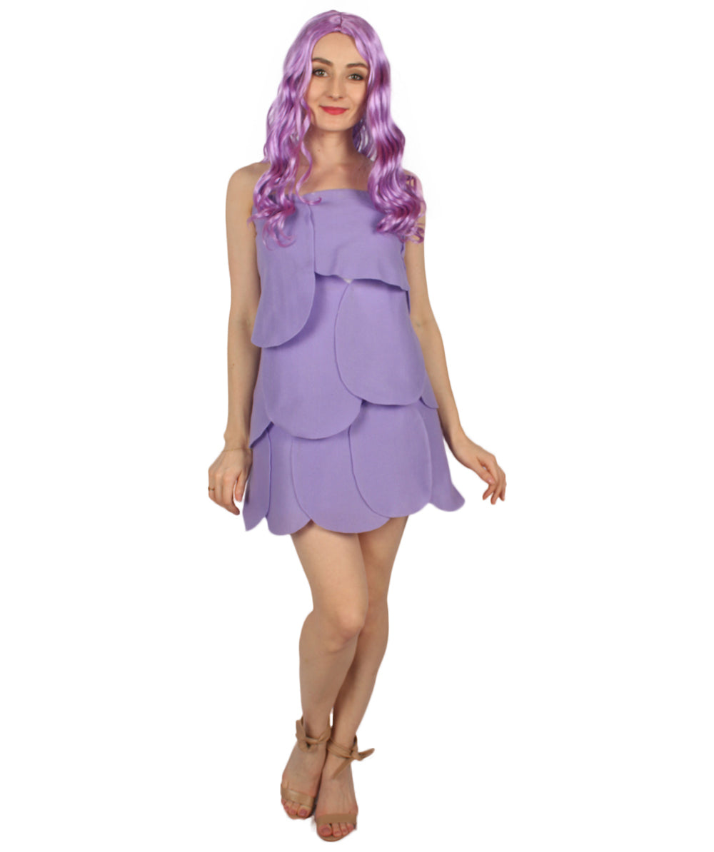 HPO Women's Troll Satin Chenille Costume | Purple Color Cosplay Costume HPO Women's Troll Satin Chenille Costume | Purple Color Cosplay Costume