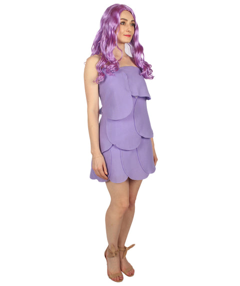 HPO Adult Women's Animated Troll Costume , Purple Color Cosplay Costume