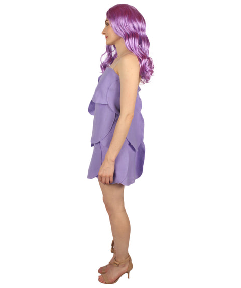 HPO Adult Women's Animated Troll Costume , Purple Color Cosplay Costume