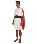 Adult Men's Roman Dictator Historical Costume | Red & White Cosplay Costume