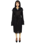 Adult Women's Cloak of Darkness 2Pc Costume |  Black Halloween Costume