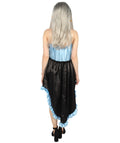 Adult Women Burlesque Dancer Costume , Blue & Black Cosplay Costume