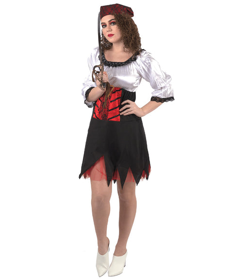 Black and White Pirate adult Costume