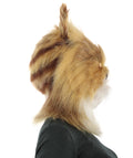 Furry Fox Collection | Women's White and Blonde Straight Furry Cat Cosplay Wig & Mask | Premium Breathable Capless Cap