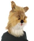 Furry Fox Collection | Women's White and Blonde Straight Furry Cat Cosplay Wig & Mask | Premium Breathable Capless Cap